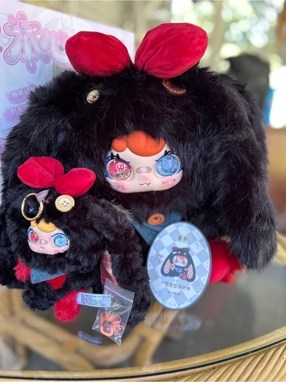 Zaza BB 800% Heart/Patchwork- Black Bunny & Pendant Baby Bundle🖤❤️